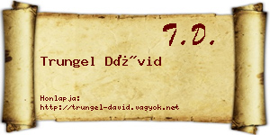 Trungel Dávid névjegykártya