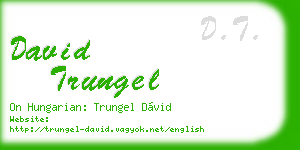 david trungel business card